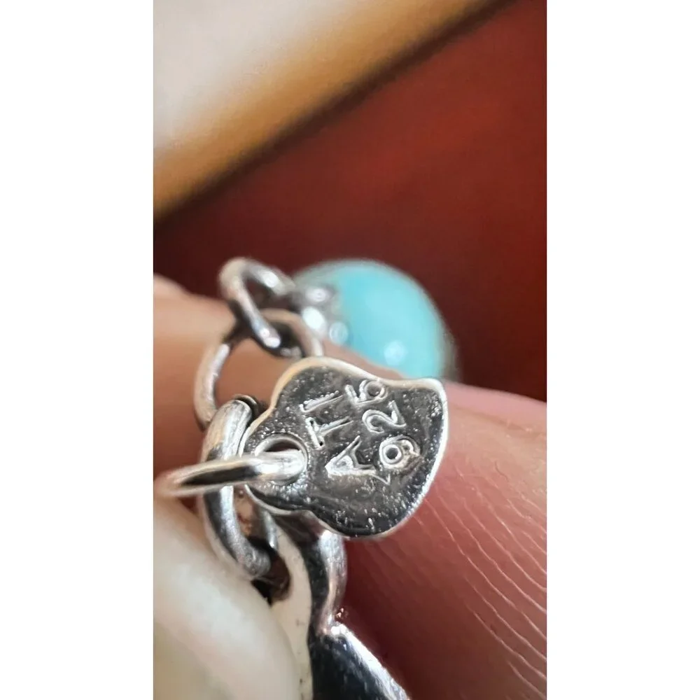 ATI 925 Sterling Silver Turquoise Spiral Pendant Round‎ Stone – Artisan Design